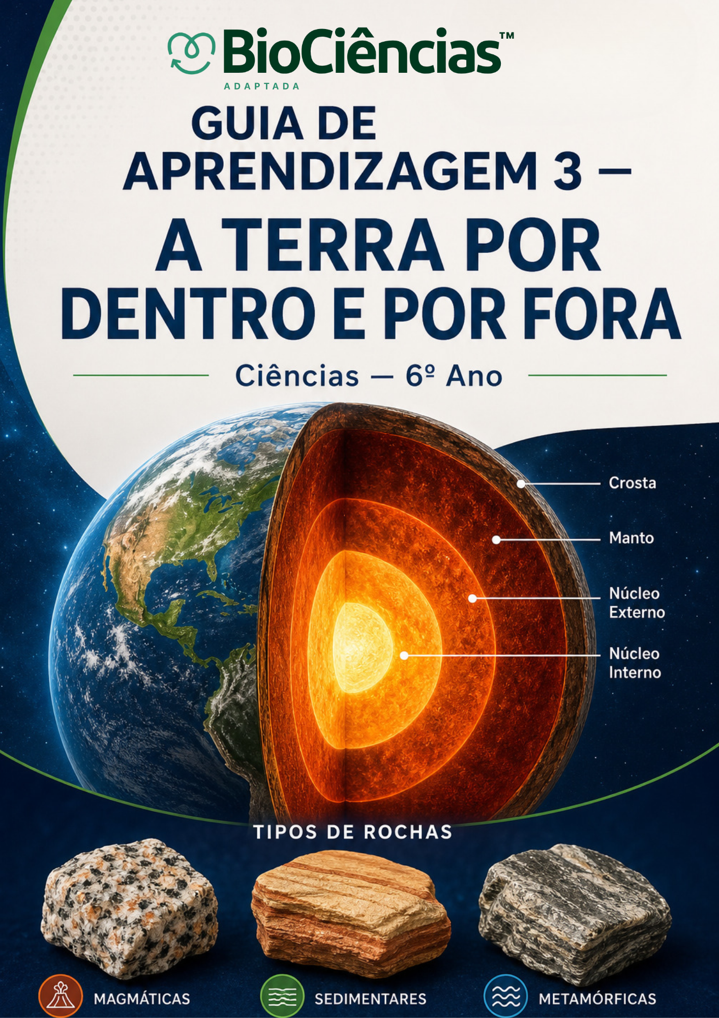 Capa de Guia 3: A Terra por dentro e por fora