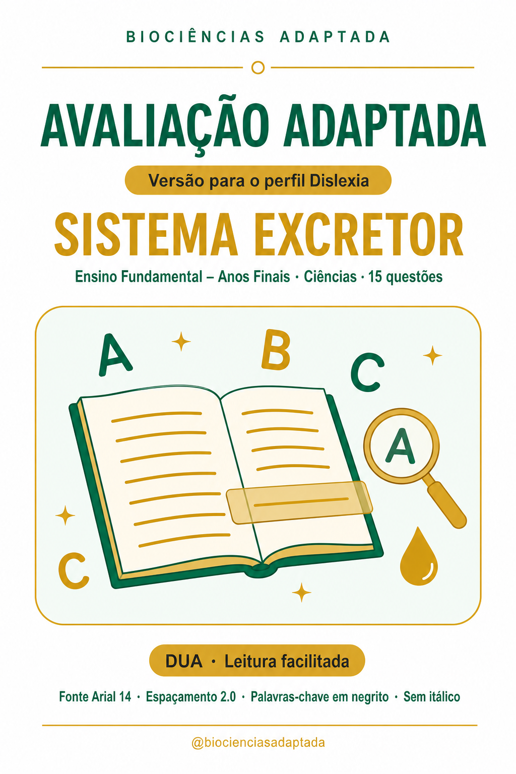 Capa de Avaliação Adaptada- Sistema Excretor