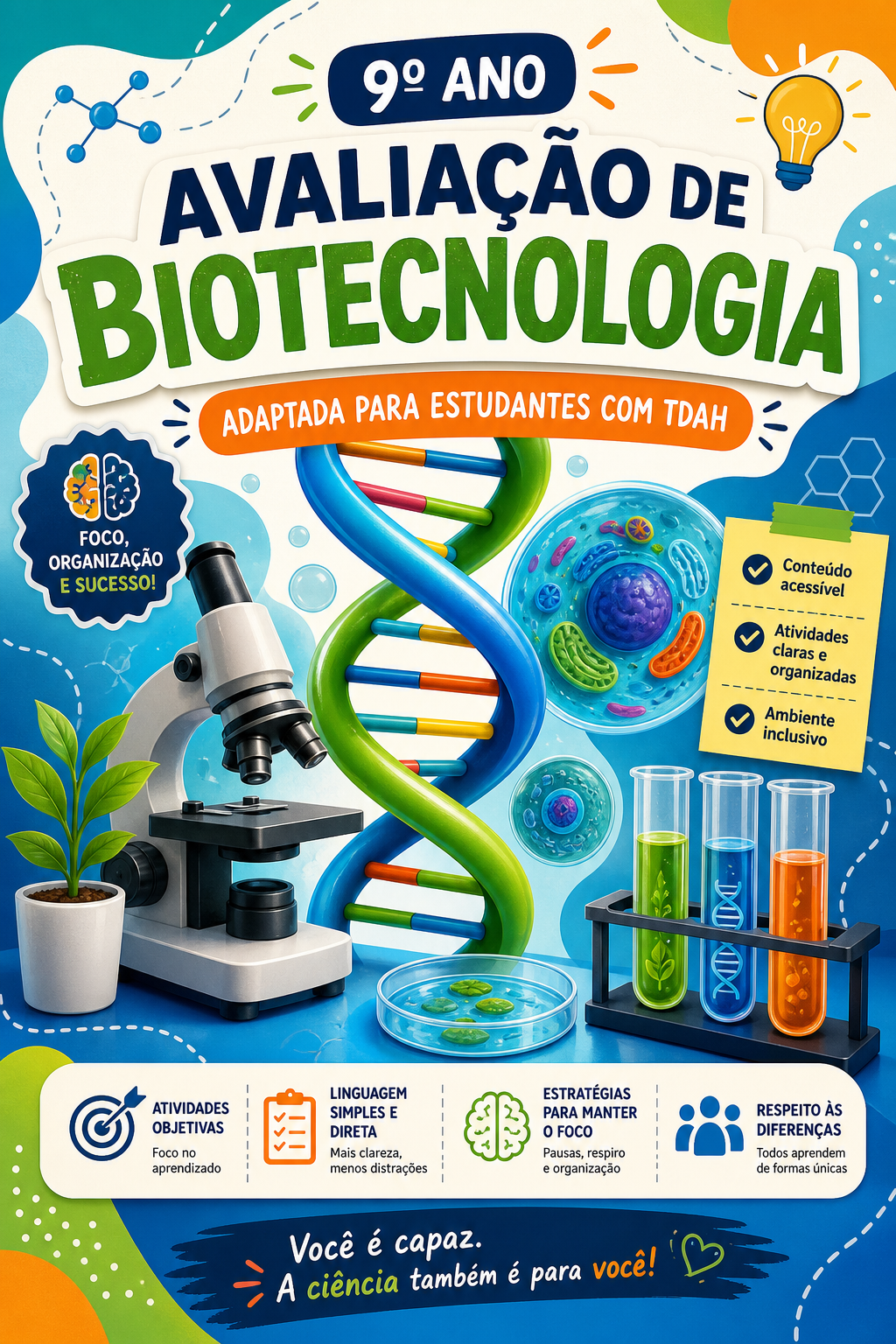 Capa de Avaliação adaptada: biotecnologia
