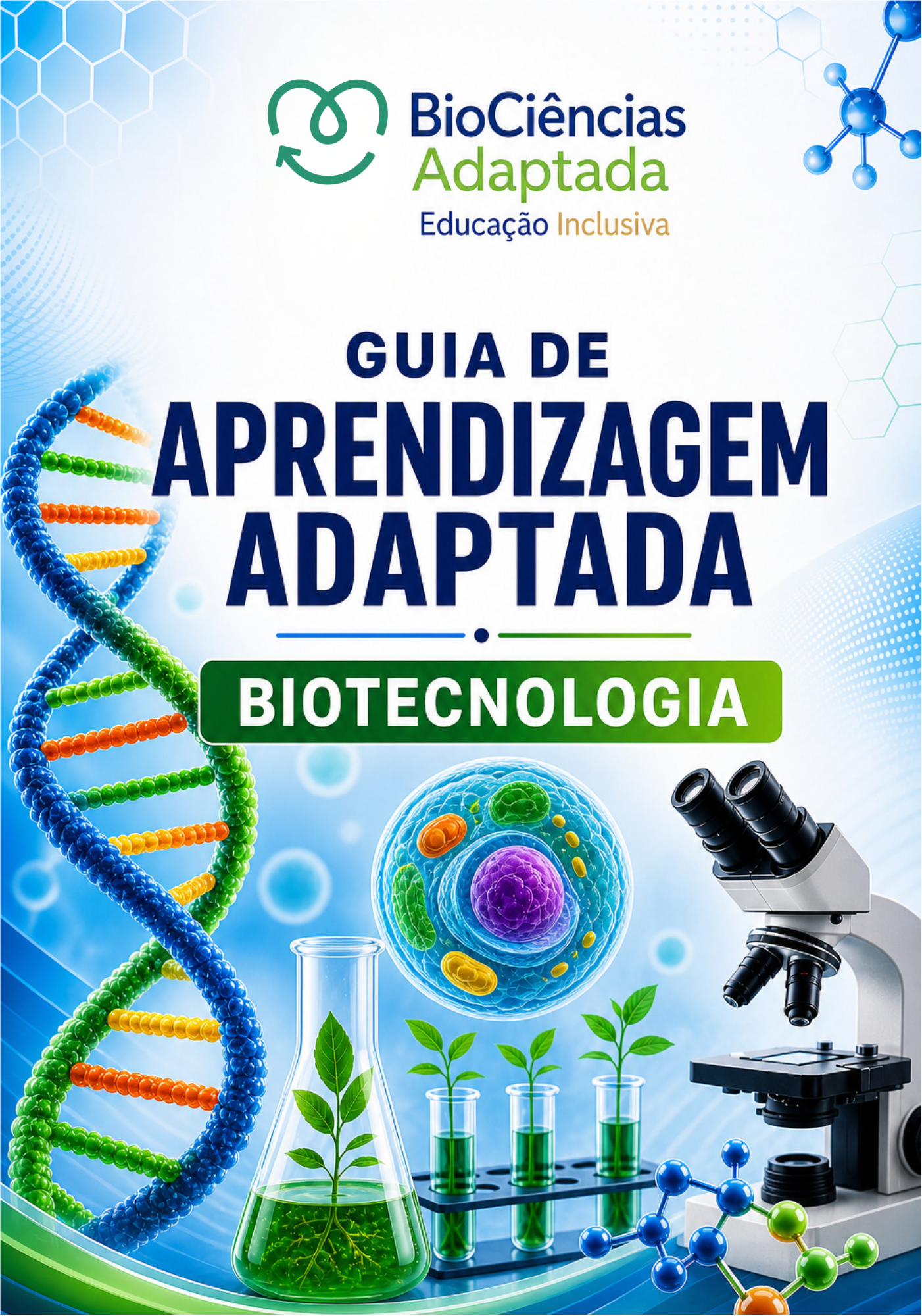 Capa de Guia de Aprendizagem Adaptada - Biotecnologia