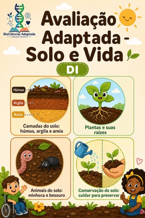Capa de Avaliação adaptada: solo e vida