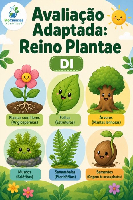 Capa de Avaliação adaptada: reino Plantae