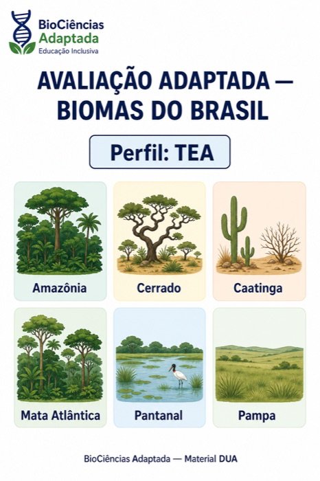 Capa de Avaliação adaptada: biomas do Brasil