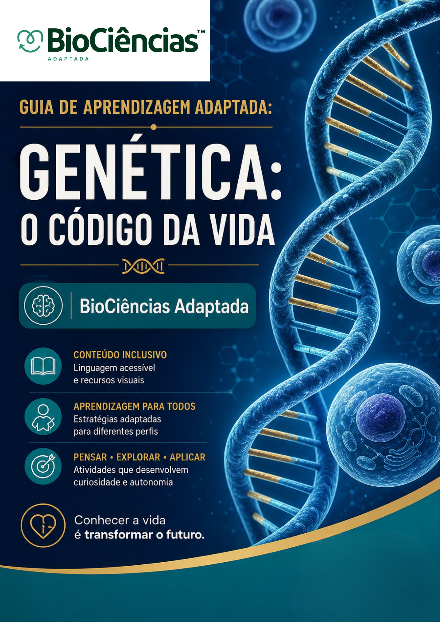 Capa de Guia de aprendizagem Adaptada- Genética: o código da vida