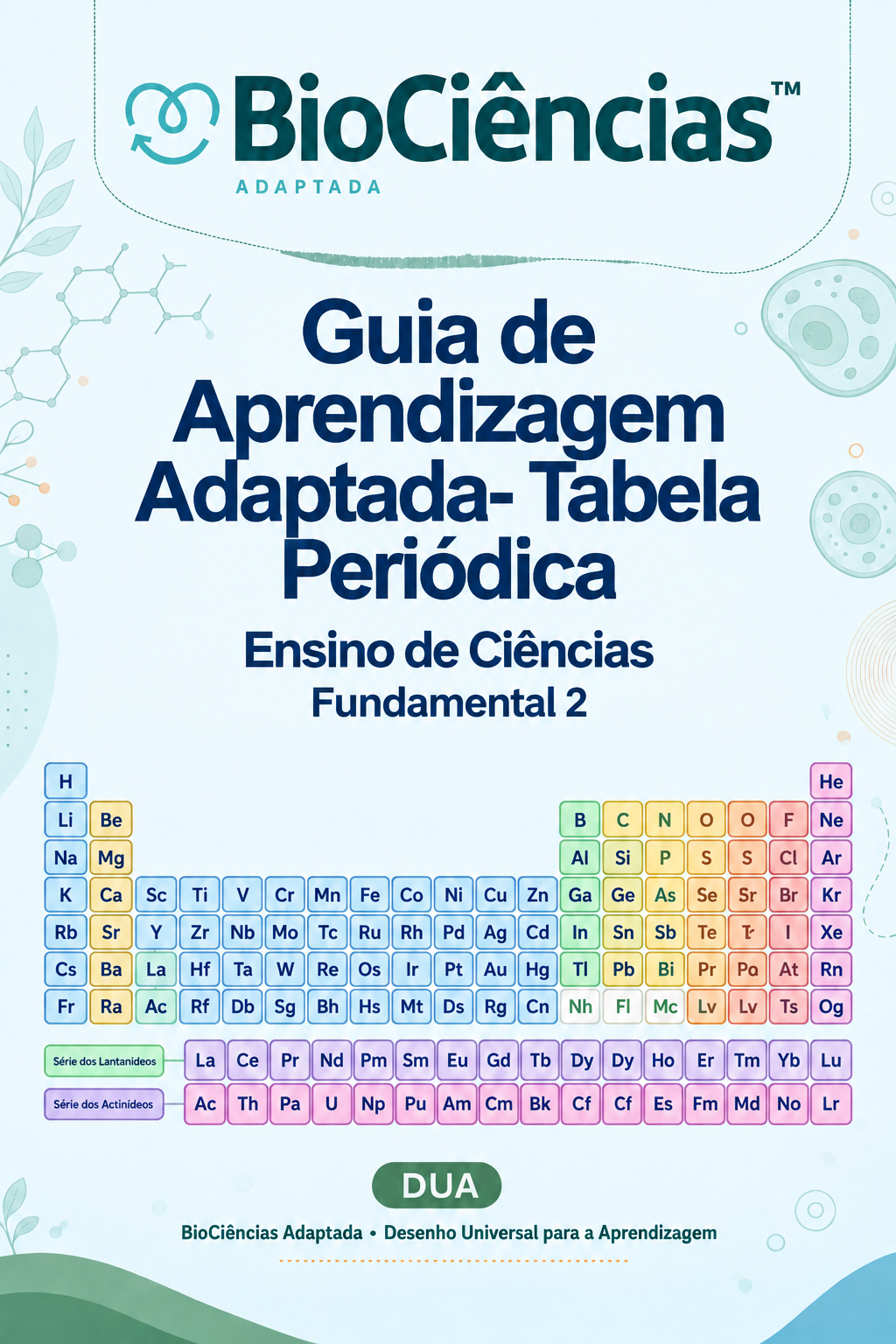 Capa de Guia de Aprendizagem- Tabela Periódica
