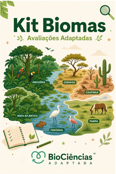 Capa de Kit Biomas- Guia + Avaliação Adaptada