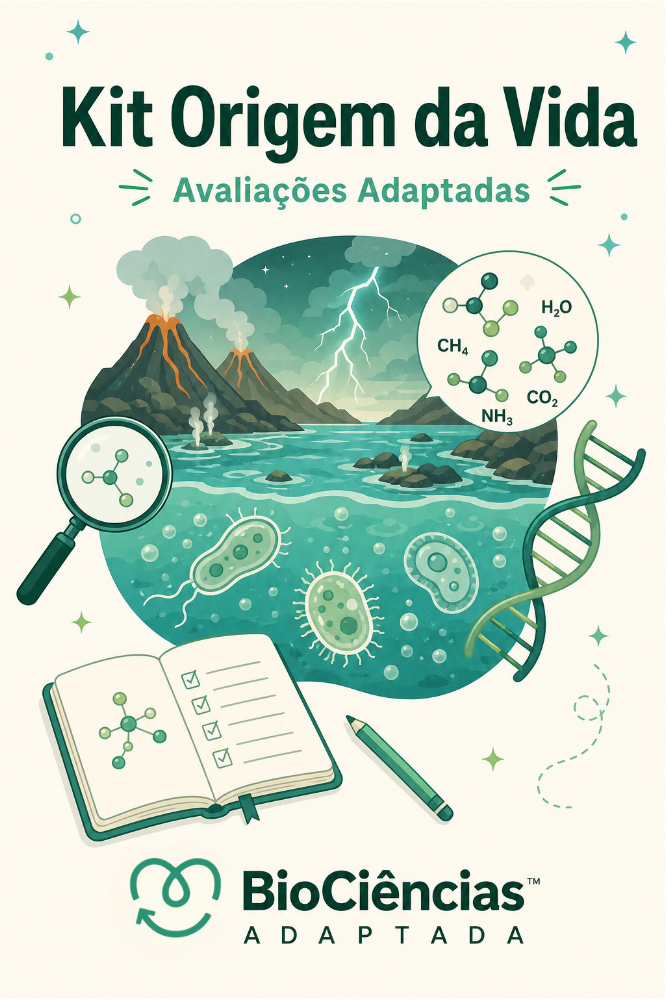 Capa de Kit Origem da Vida- Guia + Avaliação Adaptada
