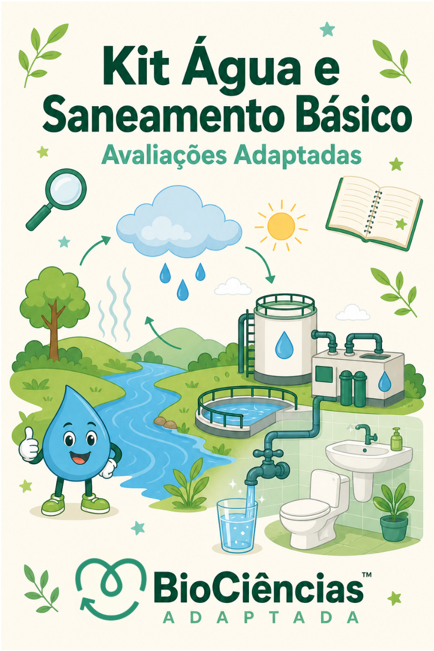 Capa de Kit Propriedades da Água e Saneamento Básico- Guia + Avaliação