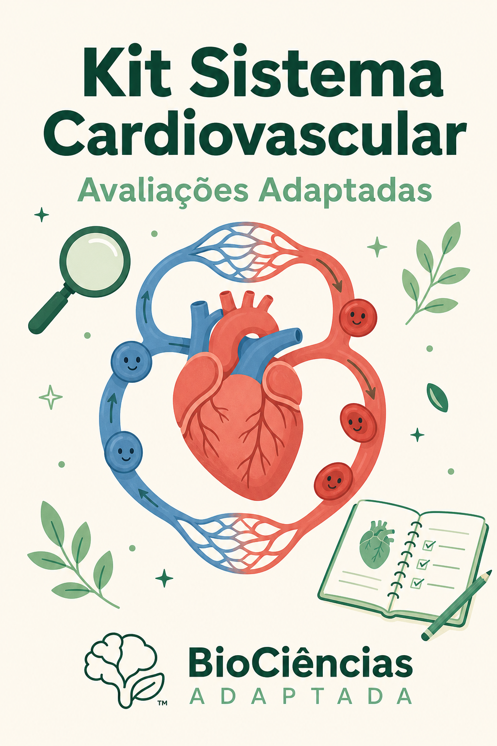 Capa de Kit Sistema Cardiovascular- Guia + Avaliação Adaptada