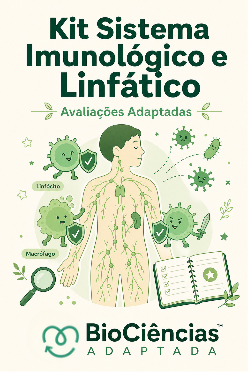Capa de Kit Sistema Imunológico e Linfático- Guia + Avaliação Adaptada