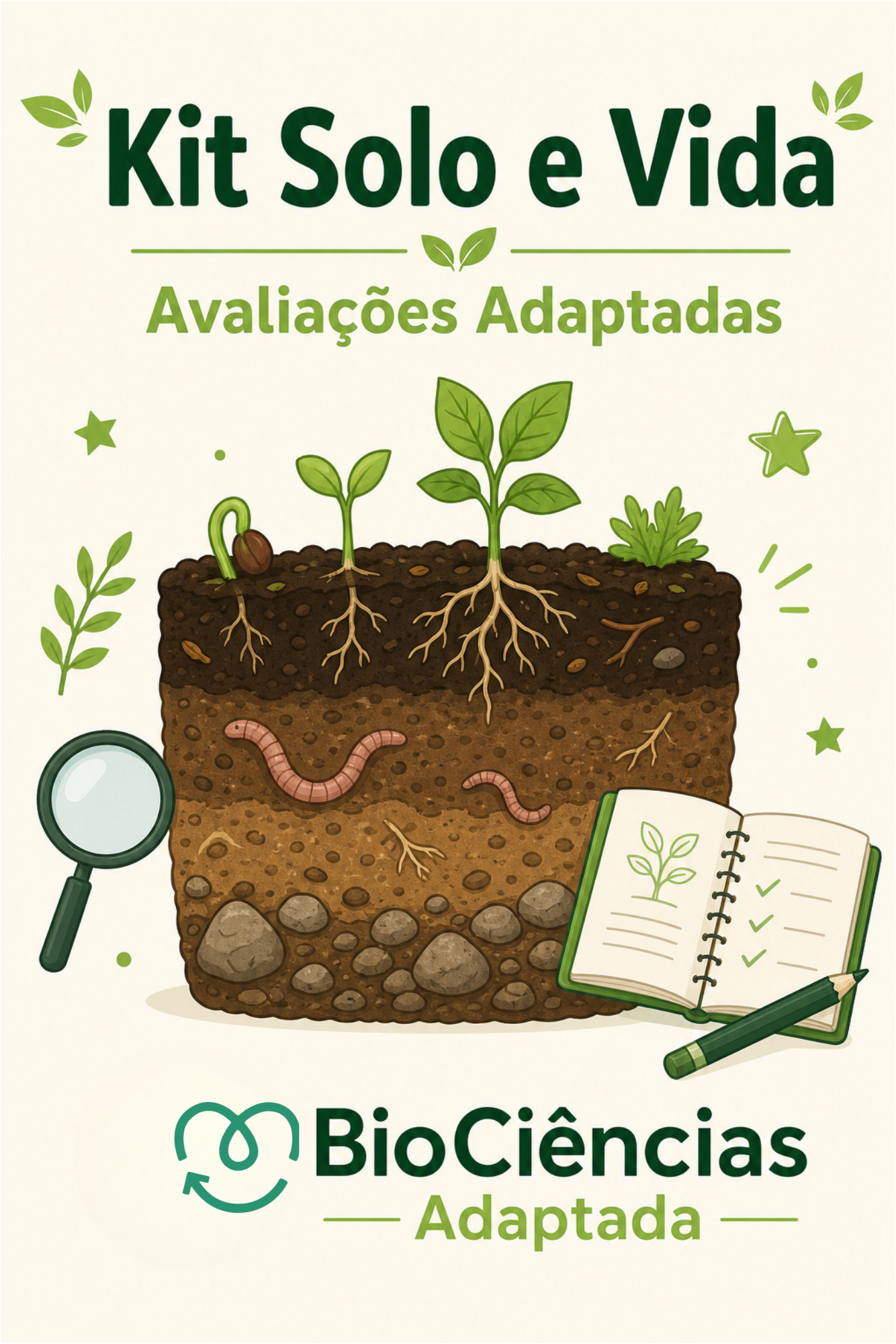 Capa de Kit Solo e Vida- Guia + Avaliação Adaptada