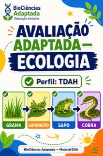 Capa de Avaliação adaptada: ecologia